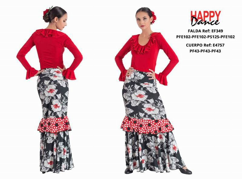 Happy Dance. Jupe Flamenca pour Femme, pour Entrainements ou Représentation. Ref. EF349PFE102PFE102PS125PFE102